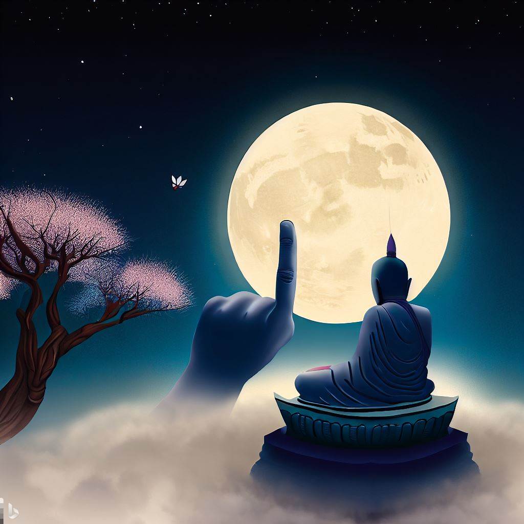 Um mestre Zen aponta a Lua
